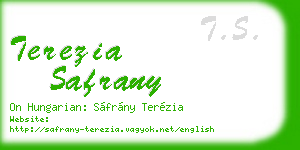 terezia safrany business card
